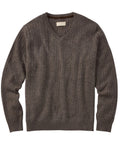 Wool Cable V-Neck Sweater for Men Winter Knitwear Anti-Wrinkle Anti-Shrink Breathable Warm Front Print Pattern