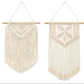 Set of 2 Geometric Bohemian Cotton Macrame Wall Hanging Boho Home Decor for Living Room