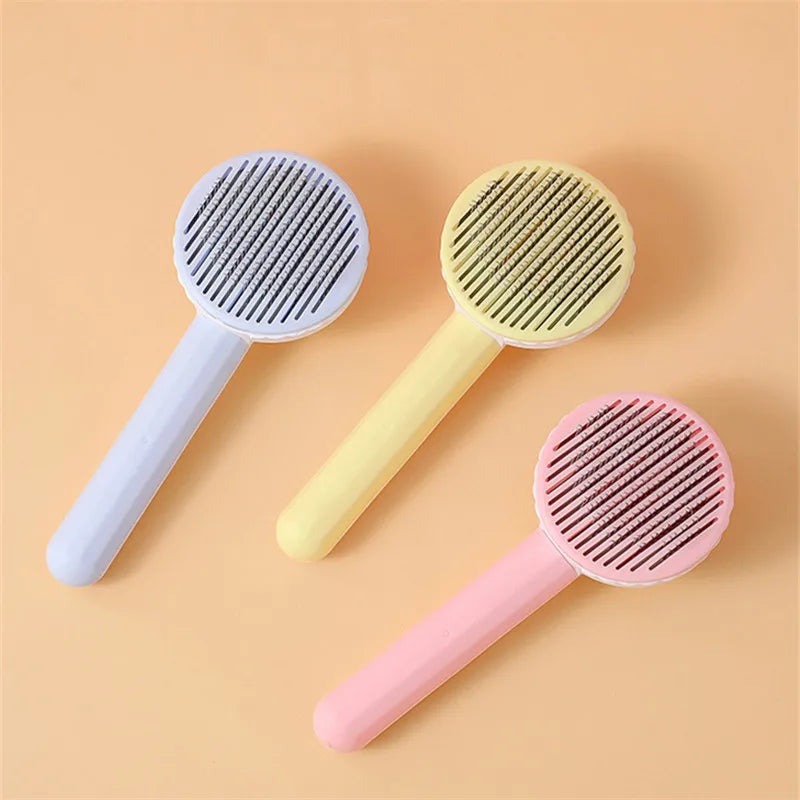 Pet Grooming Product Self Cleaning Pet Brushes for Long and Short-Haired Dogs Cats Comb Loose Hair Removal Cat Brush
