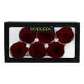 UKIQUEEN Everlasting Infinity Long Lasting Forever Eternal Flower Buds Preserved Real Roses Head in Box for Valentin Day Gift