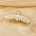 Wholesale Alloy Metal Fashion Metal Big Opal Pearl Headdress Hair Claw Opal Hair Claw Shark Clip