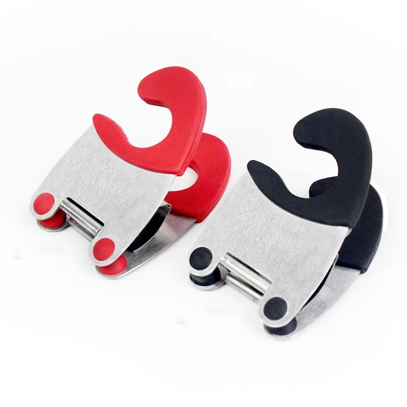 Wholesale Stainless Steel Pot Side Clips Anti-scalding Spoon Holder for Kitchen Gadgets Pot Clips Holder