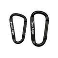 M4-M8 Custom Logo Black Finish Aluminum Spring Snap Hook D Shape Carabiner