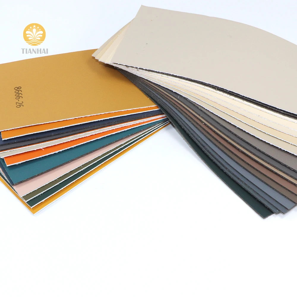 Leather Factory High Quality Eco Recycled PU Synthetic Leather Waterproof Upholstery Fabric Microfiber Leather Decorative Craft