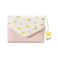 Hot Sale PU Leather Purses Ins Cute Student Envelope Floral Wallet Simple Short Triple Fold Women Wallet Charming Wallet Purse