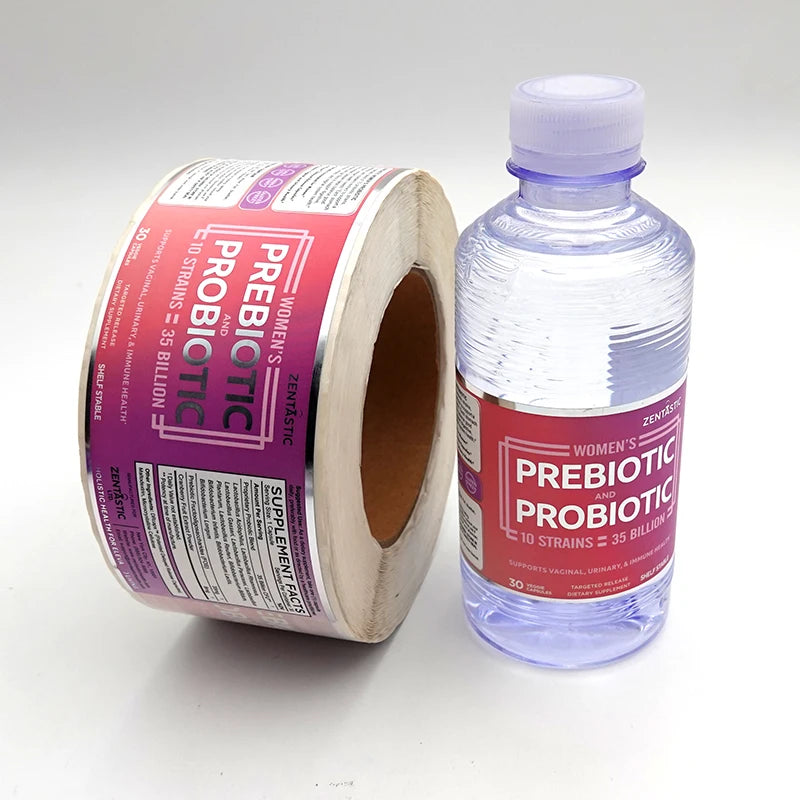 Printing Logo UV Transfer Temperature Waterproof  Vinyl Sticker Product Custom Packaging Labels for Water Bottles Jar
