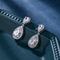 Weiman New Arrival Halo Cubic Zirconia CZ Crystal Ear Stud Trendy Gold for Bridal Anniversary Party Great Gift Idea