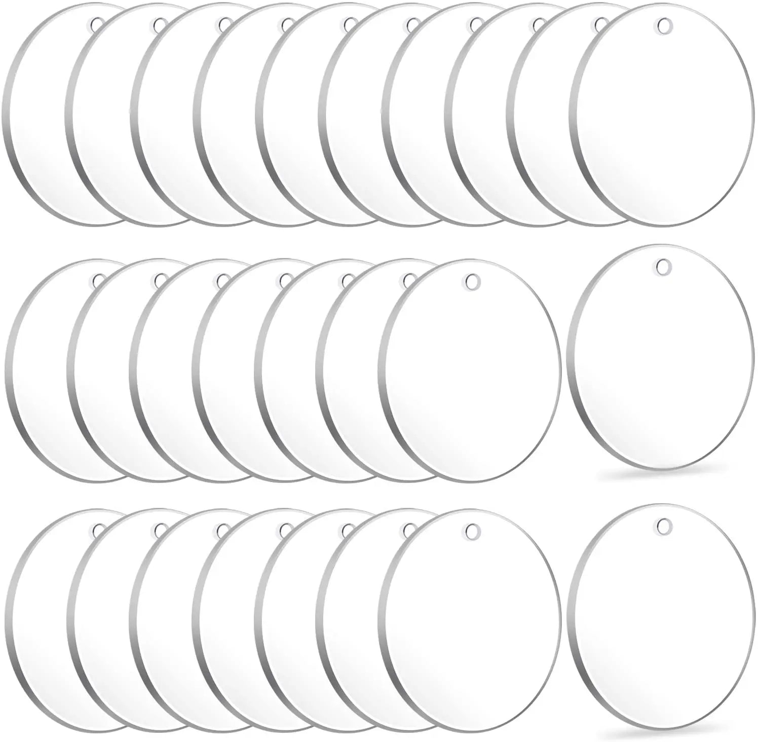 Tailai Wholesale 4 Inch Acrylic Sheet Circles Discs Acrylic Blanks Round Acrylic Keychain Bulk for DIY