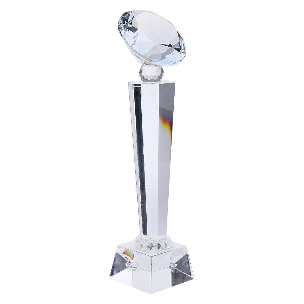 Souvenir 29cm Diamond Crystal Trophy Sports Competition Award Crystal Trophy Cup Diamond
