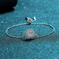 Silver 925 Original 0.5 Carat Brilliant Cut Diamond Test Past Sparkling D Color Moissanite Gemstone Bracelet Chain for Women