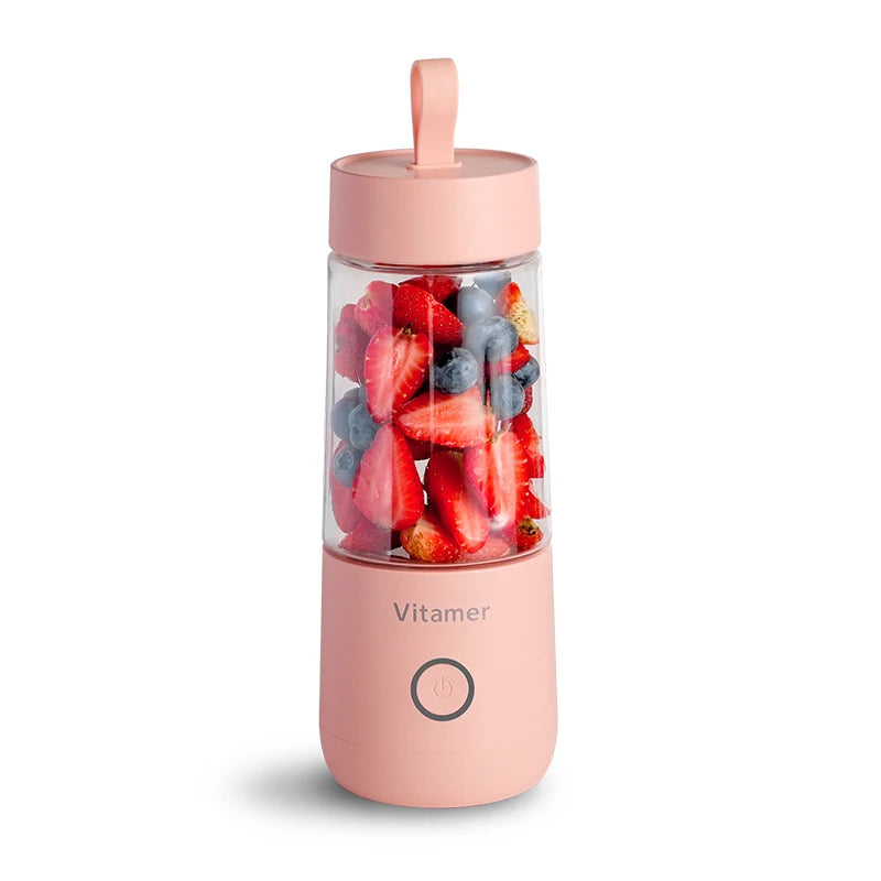 Stable Quality Home Appliances Vitamer 350ml Electric Juicer Machine Hand Operated 2000ml Battery 4 Blades Portable USB