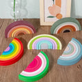The Popular Wooden rainbow Stacking Blocks Children Diy Toy Room Decorations