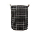 Ruthbag Foldable Handled Medium Cotton Linen Hamper Letter Pattern Canvas Toy Storage Organizer Dirty Clothes Home Household Use