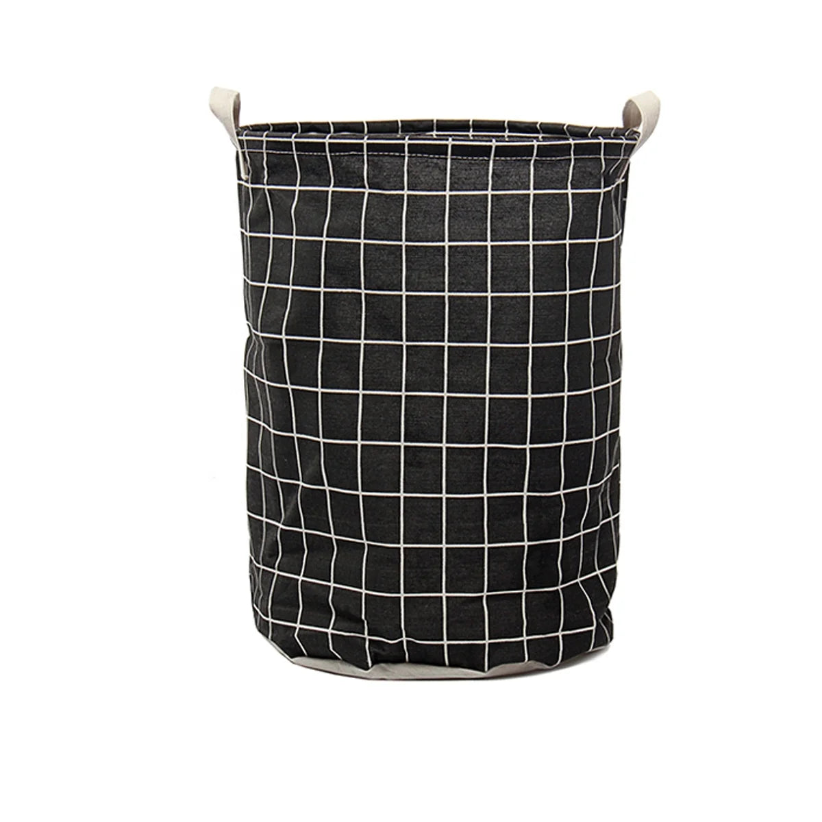 Ruthbag Foldable Handled Medium Cotton Linen Hamper Letter Pattern Canvas Toy Storage Organizer Dirty Clothes Home Household Use