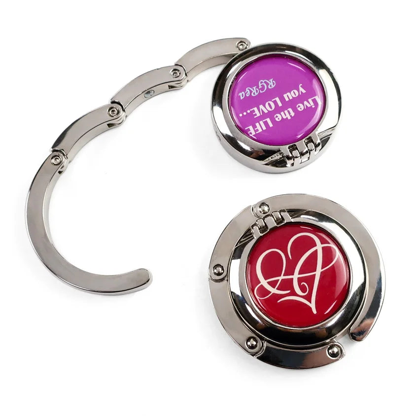 Promotional Products Advertise Gifts Metal Wallet Small Hanger Folding Bag Hook Gemstone