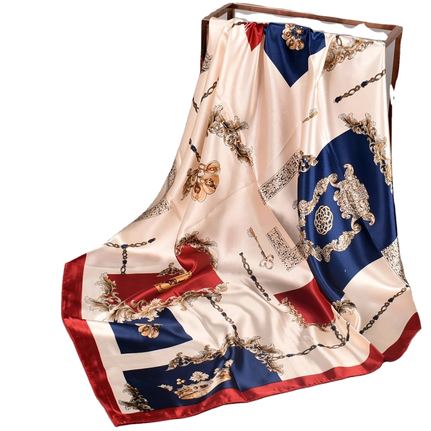 2026  Hot Wholesale Emulation Silk Scarf 90 square Wholesale Satin Head Scarf Selling Printing Scarfs Silk Satin square