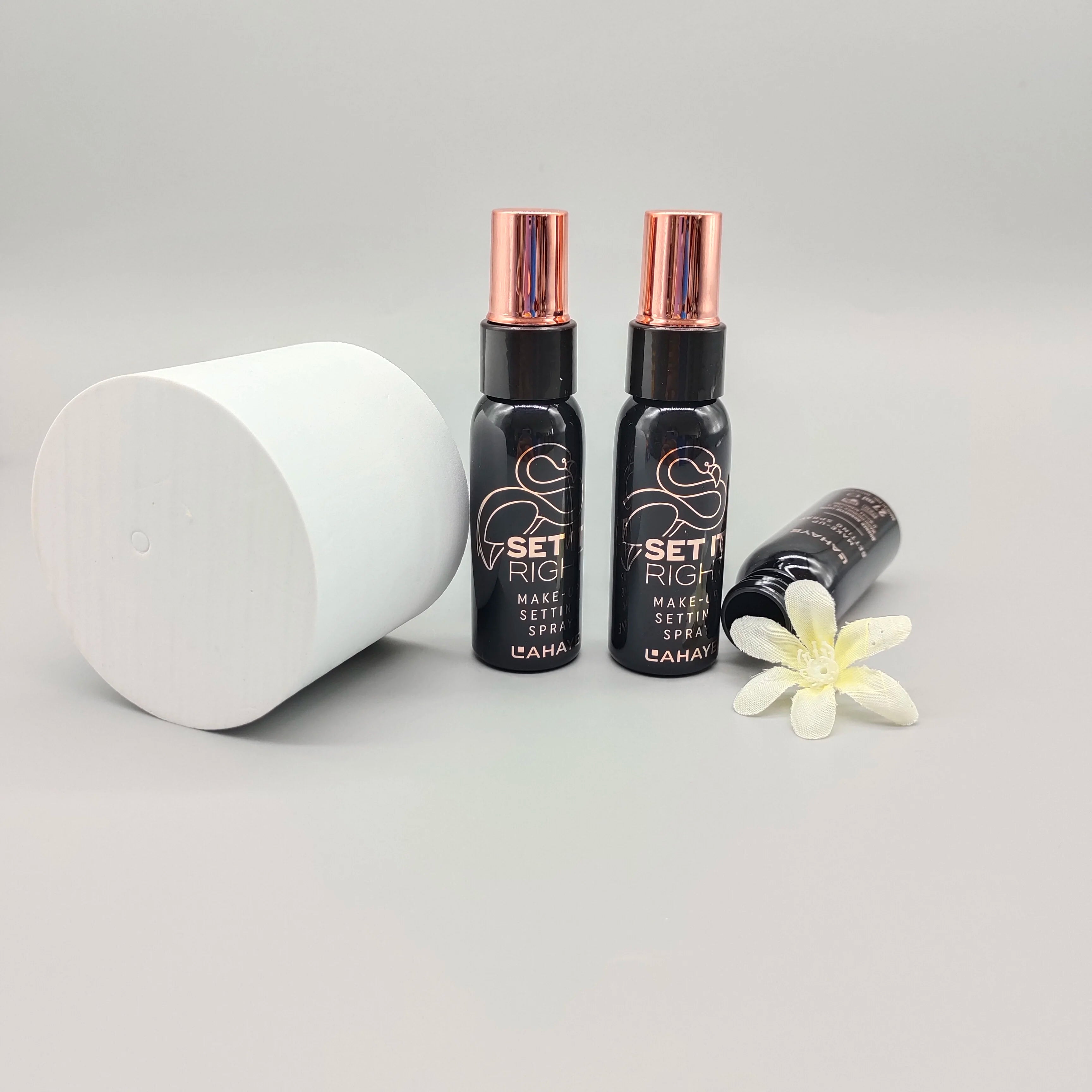 30ml PET Plastic Pump Sprayer with Gold UV Cap and Hot Stamping Printing for Lotion & Skin Care Serum