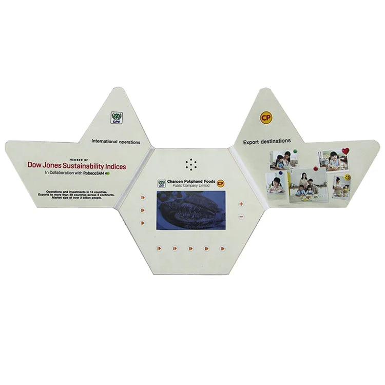 New Hair Products Business 4.3 Inch Lcd Screen Gift Box Popup Promotional Technology Greeting Card Mailer Video Brochure