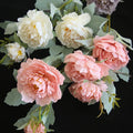 CM-P006 Factory Wholesale Natural Touch 3 Head Pink Peony Artificial Flower