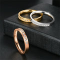 Stylish and Trendy Stainless Steel Diamond-encrusted Wedding Jewelry Fashionable Couple Rings Fashionable Rings