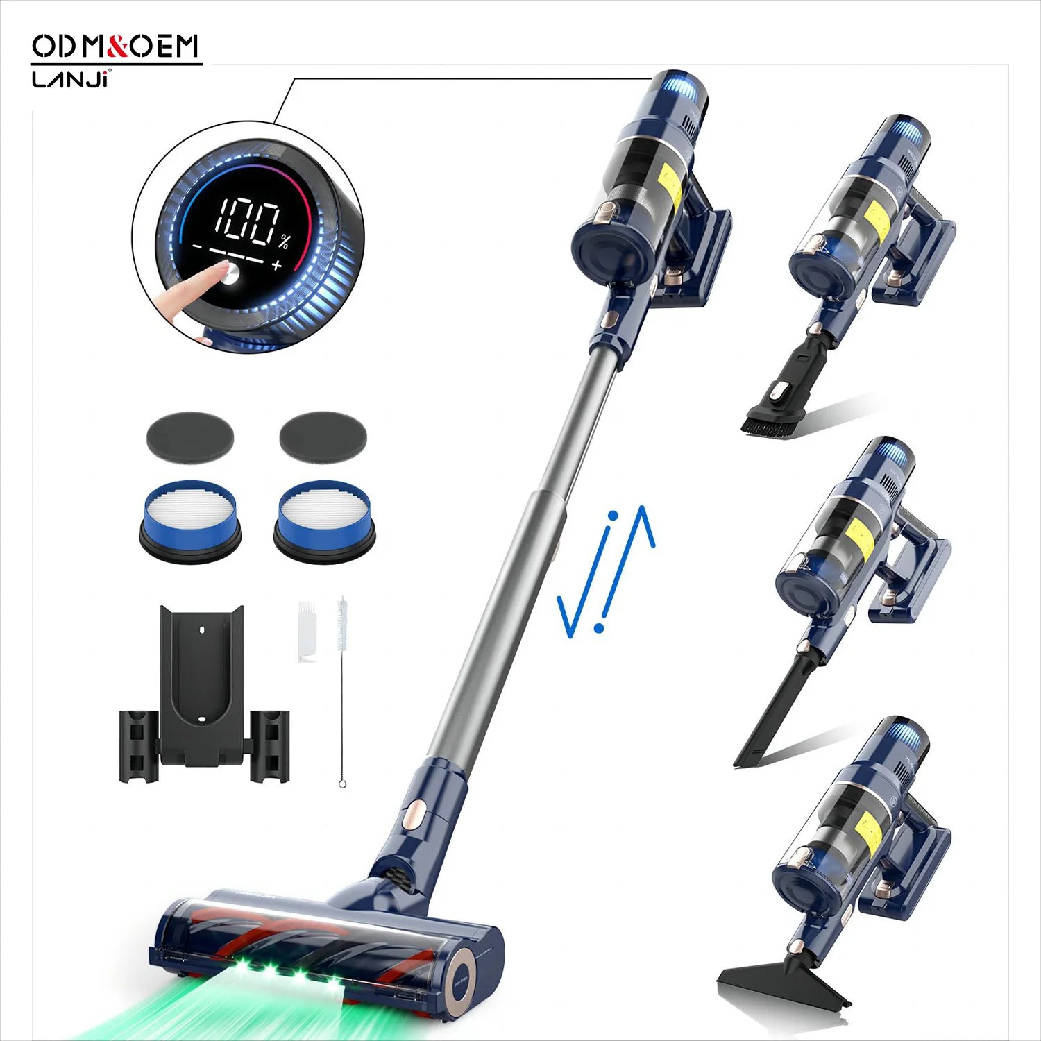 S7 Wholesale German Handheld Cyclone Bagless Rechargeable HEPA Filter Portable Vacuum Cleaner Dry Function Household & Car Use