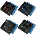 8pcs Floral Paisley Jacquard Design Bow Tie Hanky Gift Set Men Logo Brooches Cuff Links Accessories Business Wedding Wholesale