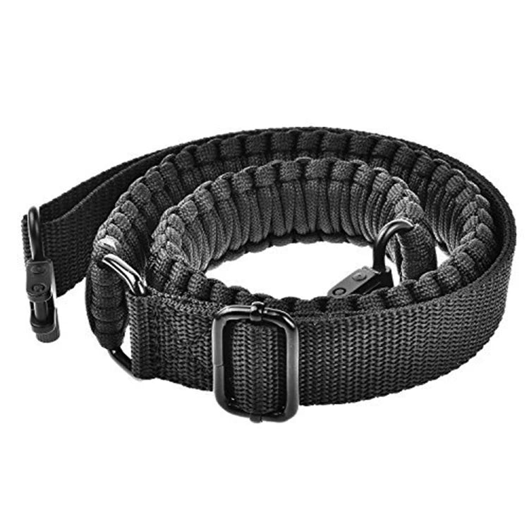 Tactical Sling Shoulder 2 Point Adjustable Paracord 7 Core Rope  Strap Nylon Buckle Belt  Accessories