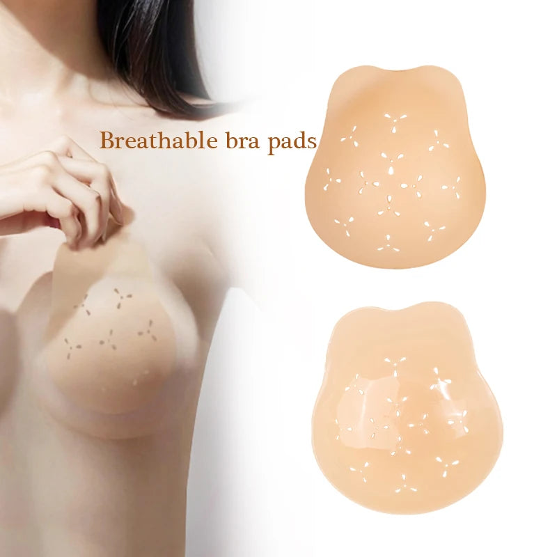 Hot Sale Sexy Breathable Rabbit Ear Nipple Cover Style Seamless Silicone Adhesive Beach Dress Bra Pasties