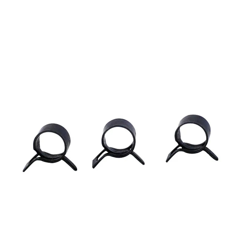Constant Tension Band Spring Band Type Hose Manganese Steel Clamp Clips for Fuel Line Silicone Hose Tube White or Black