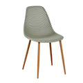 New Design Restaurant Furniture High Back Cheap Dining Plastic Chair with Wooden Legs