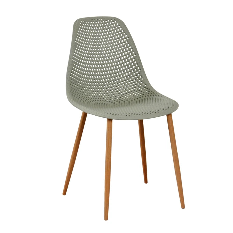 New Design Restaurant Furniture High Back Cheap Dining Plastic Chair with Wooden Legs