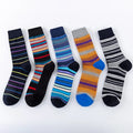 Wholesale Luxury Colorful Striped Socks Designer Formal Dress Cotton Crew Socks for Men
