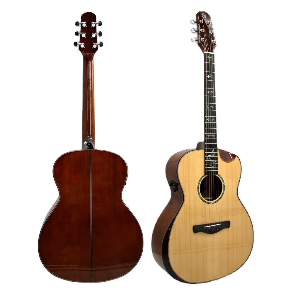 Geake Brand JD-10 PLUS Electric Acoustic Guitar 41 Inch High Quality Spruce Body Gloss Rosewood Back/Side Made Chinese Factory