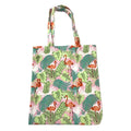 Flamingo Printed Canvas Tote Bag Reusable Cotton Fabric Handbag Paris Inspired Eco-Friendly Shopping Bags