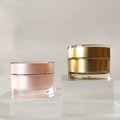 Small Order Straight Round Luxury Cosmetic Containers 5g 10g 15ml 20g 1oz  50g Acrylic Plastic Cream Lip Balm  Jar Custom logo