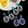 Shescity Trendy Fashionable Luxury Zircon Designer Drop Earrings Jewelry Brass Party Earrings Gifts for Women
