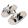 Hot Selling Luxury Cow Clouds Design Open Toe Women's Home for Slippers for Winter Comfortable Cotton Lining Fabric
