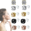 2023 Fashion Earring Stud Decoration Hot Sale Magnetic Ear Clip Geometric Zircon Earrings Stud for Men and Women