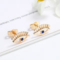 Earing Women Bulk Oro Laminado Colorful Zirconia Jowellery 18k Gold Plated Wholesale Eye Stud Earring Jewelry Woman