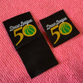 Middle Fold Knitting logo Sewing Woven Name Tagscustom Private logo Neck Woven Clothes Label