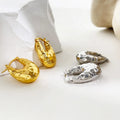 Fashion Classic 18K Gold Plated Alloy Chunky Hoop Earrings for Women Engagement Wedding Party Gift Jewelry