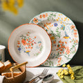 French Pastoral Style Ceramic Plate High-value Breakfast Dessert Steak Plate
