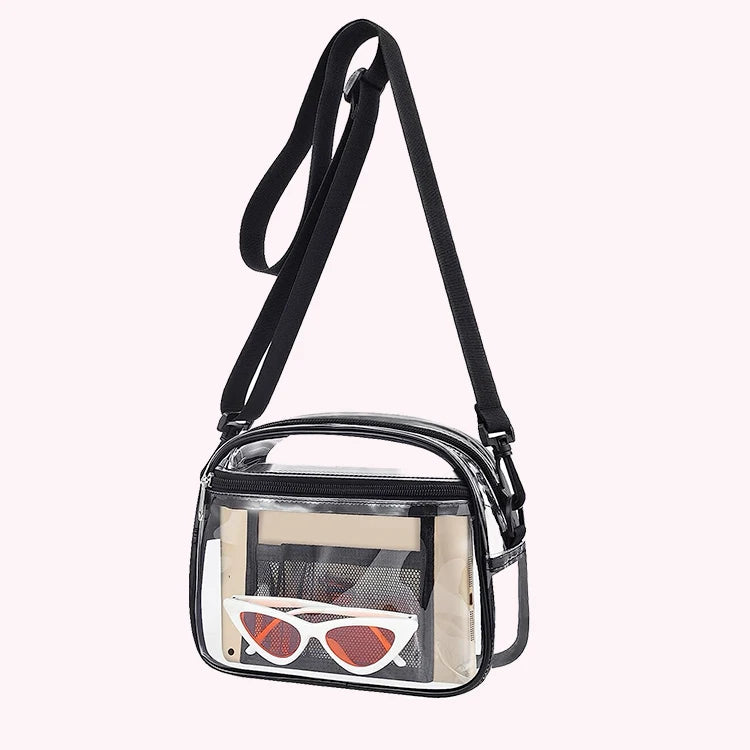 Lady Fashion Clear PVC Jelly Purse Waterproof Stadium Quick Access Purse for Basketball Events with Customized Color