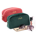 Fashion Colorful Cosmetic Bag Soft Velvet Make up Bag Women Flannel Square Travel Storage Organizer Toiletry Wash Bag for Lady