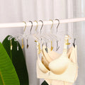 Customize logo clear Acrylic Lingerie Hanger With Electroplated Chain Clip