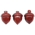 HZ Wholesale Selling Natural Crystal Red Jasper Pinecone Carving Hand Carved Mini Pinecone Carving Christmas Decoration