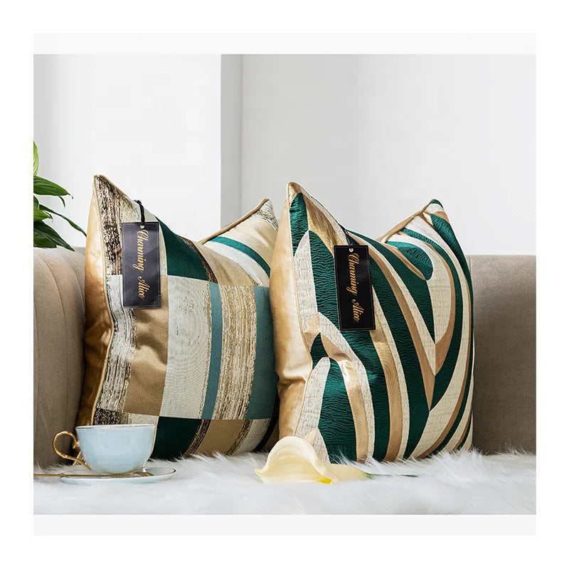 Euro Luxury Cushion Cover for Sofa Throw Jacquard Cushion Pillow Cover  45x45cm 22x22inch