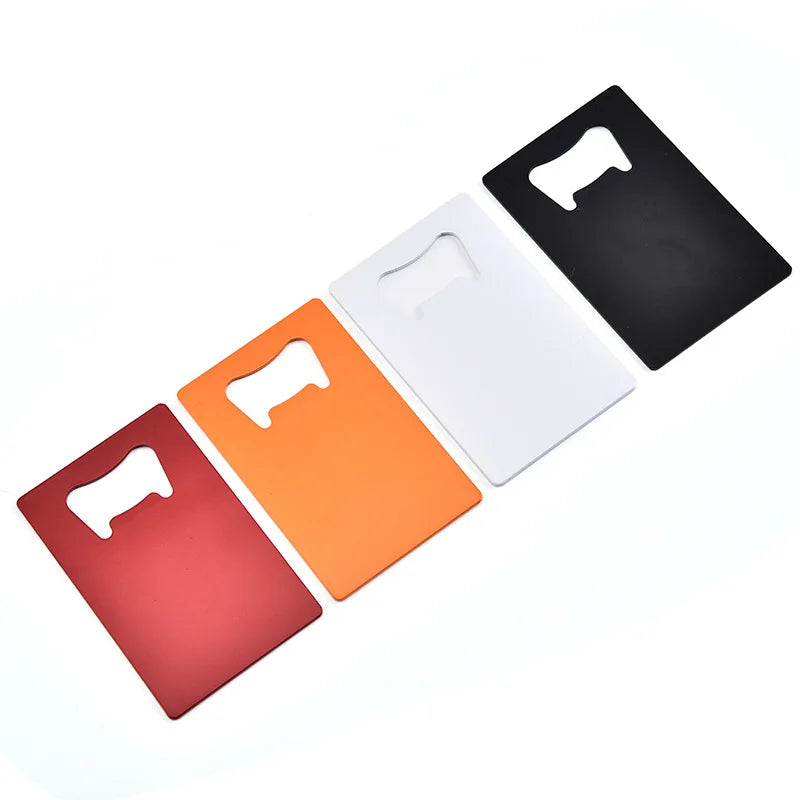 Card Shape Beer Bottle Opener Fast Stainless Steel Bar Lever Pop Restaurant Customized Promotion Gift Logo Display Giveaway