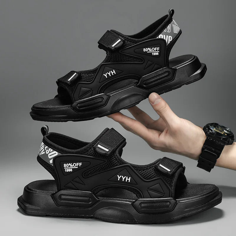 Men's Simple Breathable Beach Sandals Summer Outdoor Comfortable Men's Walking Shoes Anti-slip Lightweight Men's Casual Shoes