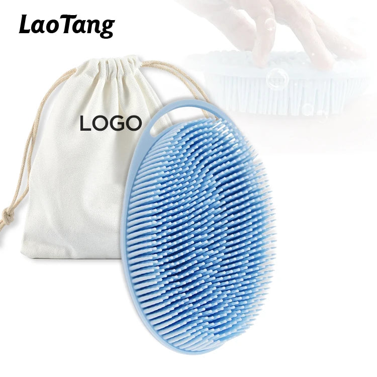 Free Sample Silicone Body Scrubber Exfoliating Body Scrubber Soft Silicone Loofah Body Scrubber Fit for Sensitive and All Kinds